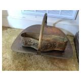 Brass fireplace claw foot log holder 21.5ï¿½L &