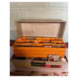 Tackle box w/contents Pflugger reels, Storm