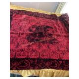 Wool? Cover/ wall hanging?, shows wear56' x 48ï¿½