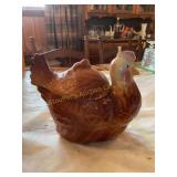 FAPCO Ceramic hand and chick cookie jar