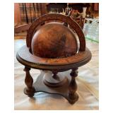 Vintage Italian table top globe, 9' tall works