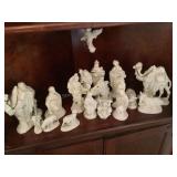 Vintage 19 pc. Atlantic ceramic nativity set