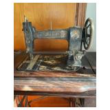 Vintage treadle golden star, sewing machine wood