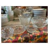 5 pcs cut glass & lead crystal bowls, vase-5 x 7ï¿½