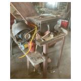 Craftsman table saw, welding helmet, oil pour