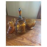 Misc Amber glass, Fenton?
