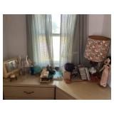 Misc bank, table lamp-26' tall, junior Girl S