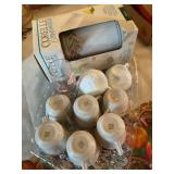 4 Spring Meadow Corelle coffee mugs, strawberry
