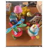 2 pull along toy, ice cream truck & Playskool