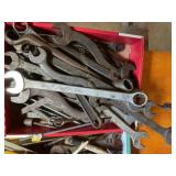 25+ Misc wrenches, open & box end, metric &