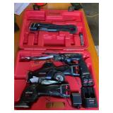 Craftsman power tool assortment in case, sander,