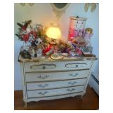 Dresser w/ contents table light working, ceramic