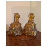 2 southern Bell carnival glass, Fenton? 5 1/4'
