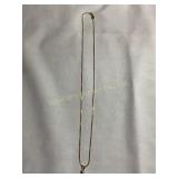 14 kt gold Italy necklace, 18', 1/4' pendant,
