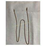 14 kt gold Italy necklace, 16', .13 oz