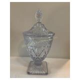 Glass candy dish 10.5' tall