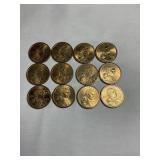 12 Sacajawea $1 coins, Philadelphia mint
