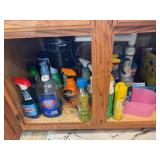 Contents of 1 cabinet- under kitchen sink - dish