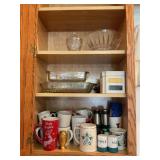 Contents of 1 cabinet- Pyrex glass baking d