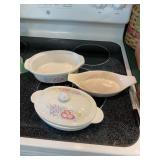 4pc.  Corning ware,etc stoneware