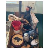 Misc Bear items, paper towel, holder, mugs, s