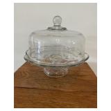 Footed glass cake holder 10 1/2' x 12'
