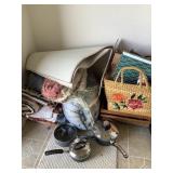 Misc curtains, pans, comforters etc