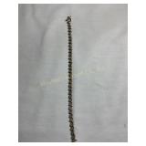 10 kt gold bracelet 7 1/2' , diamond