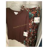 Sag Harbor ladies skirt-14P & Top-L, NWT