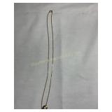 10 kt gold necklace Italy,-17',quartz