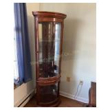 Pulaski Furniture, lighted curio corner cabinet,