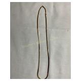 14 kt gold Italy necklace 19', .20 oz, shows wear