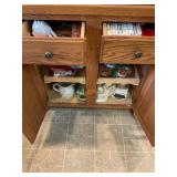 Contents of 2 drawers & 1 cabinet- wood rolling
