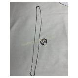 925 necklace, Italy-17', Pendant 925-1', .15 oz