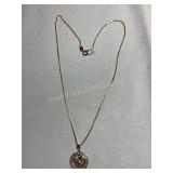 925 necklace-18', 925 pendant China-3/4', .14 o
