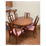 Dining table w/ 6 chairs-60' x 42', light wear- 1