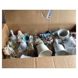Misc. lot- ceramic, brass, glass bells,