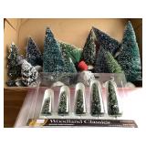 15+ bottle, brush, Christmas trees, some NIP,