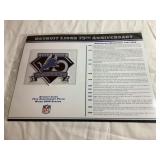 NFL Detroit Lions 75th  anniversary patch & stat