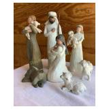 6;pc Willow Tree Nativity, plus 1, tallest is