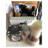 Misc lot- pitchers, glasses, steins, etc.