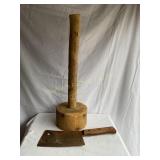 Foster Bros, meat cleaver-8ï¿½ blade & wood s