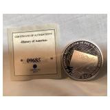 2006 History of Am, $20 round, .999 fine silver,
