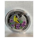 NJ Eastern goldfinch, blue violet round,1 Troy