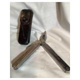 Leatherman multi tool, stainless, w/leather case