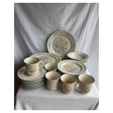 Tienshan stoneware, TIE3 pattern, 5 cups, 7