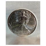 2018 (N/M) silver Eagle dollar coin, 1 oz. fine
