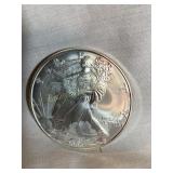 2006  (N/M) silver Eagle dollar coin, 1 oz. fine
