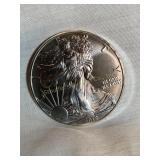2018 (N/M) silver Eagle dollar coin, 1 oz. fine