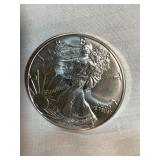 2018 (N/M) silver Eagle dollar coin, 1 oz. fine